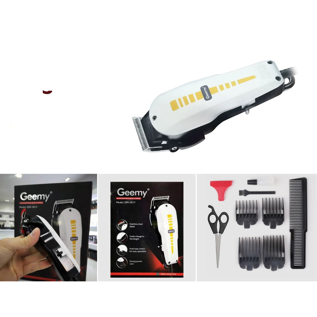 [GM-1017] Maquina cortadora de cabello con cable blanca - Modelo GM-1017
