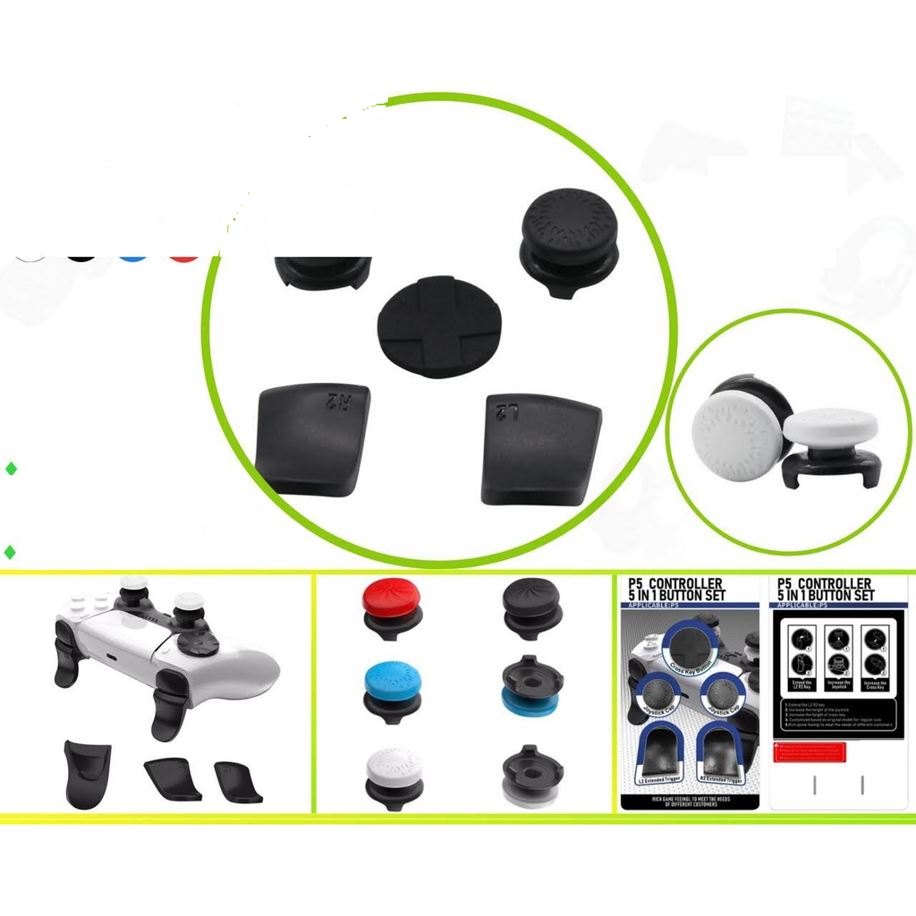 Kit de 5 gomas tapitas para control PS5