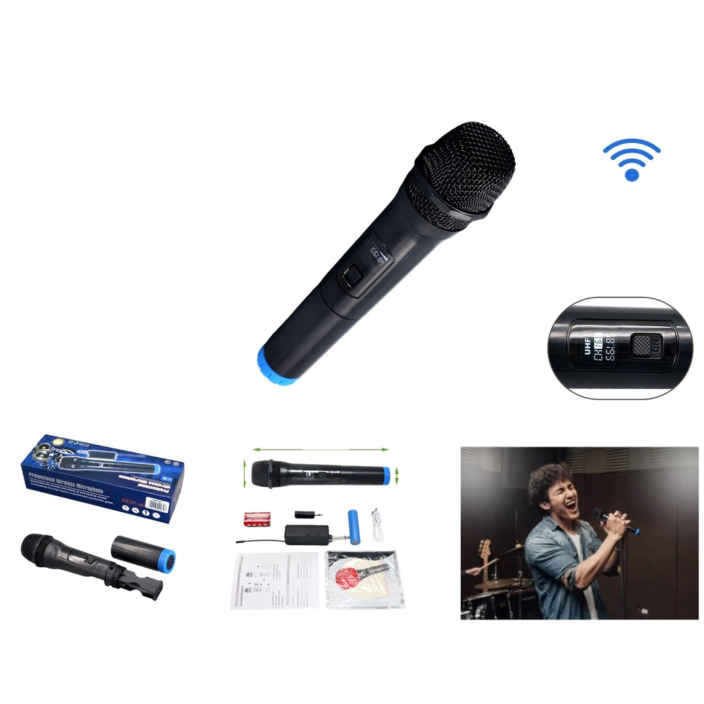 [MG-102] Microfono inalambrico profesional UHF con pantalla digital