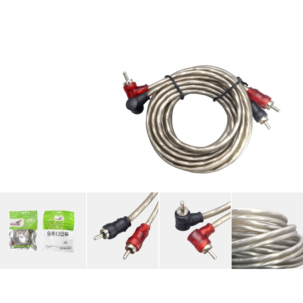 Cable RCA 2 a 2 para audio de auto 5M