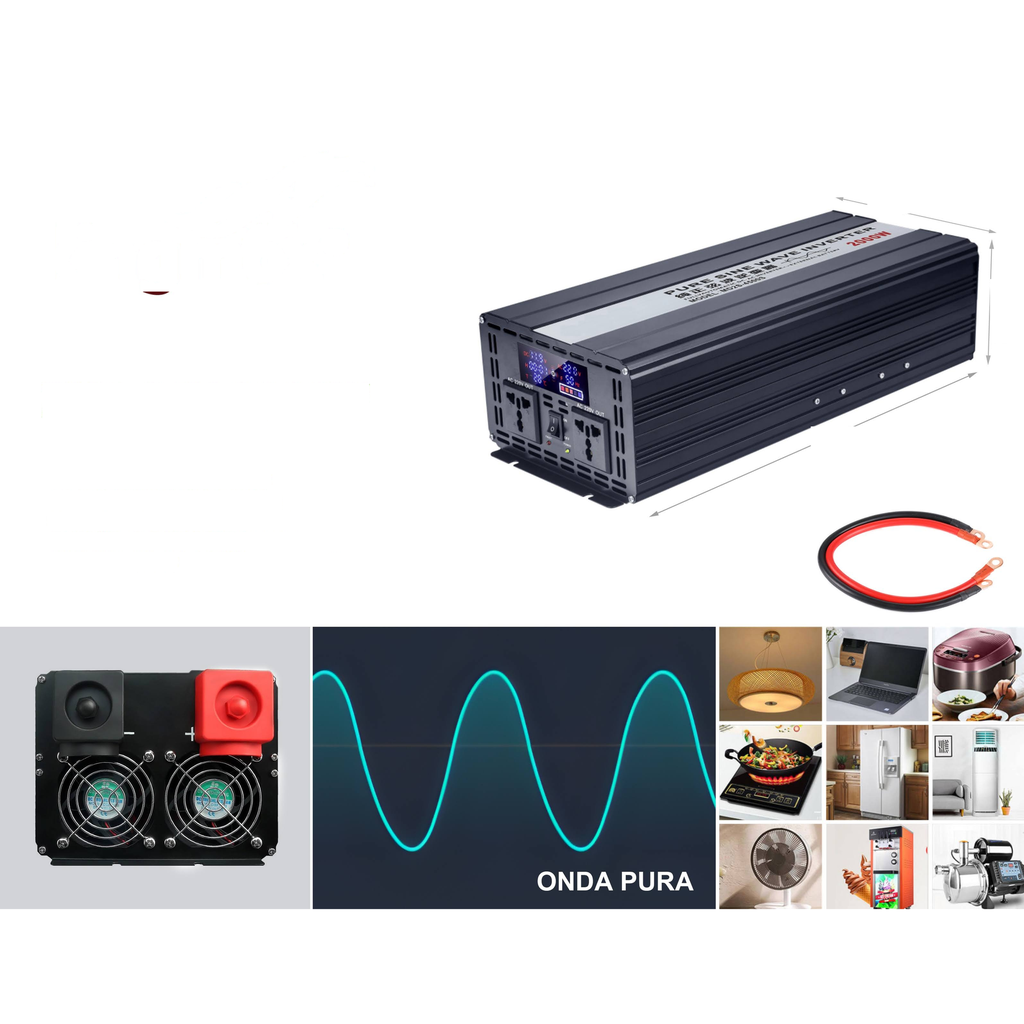 Inversor de corriente onda sinusoidal pura 2000W 24V