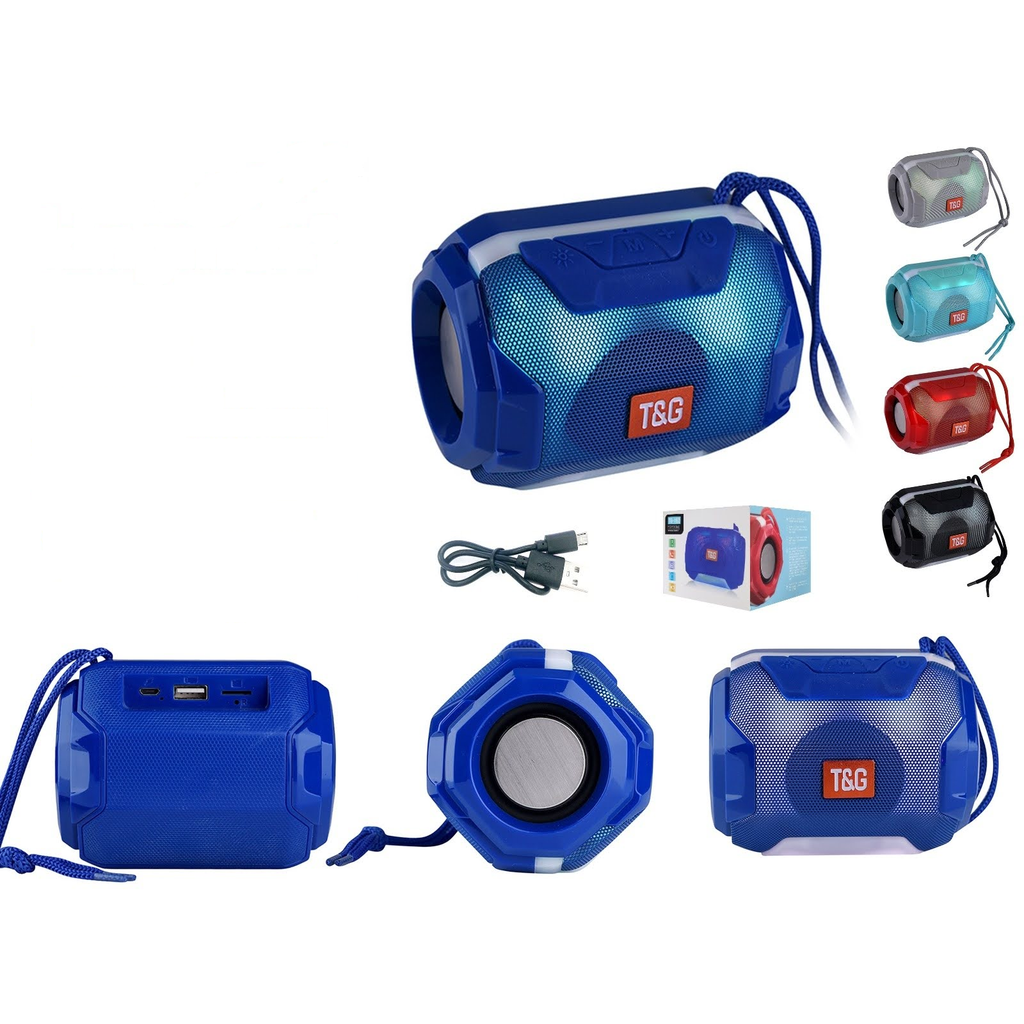 [TG-162] Parlante portatil Bluetooth con luces LED y correa