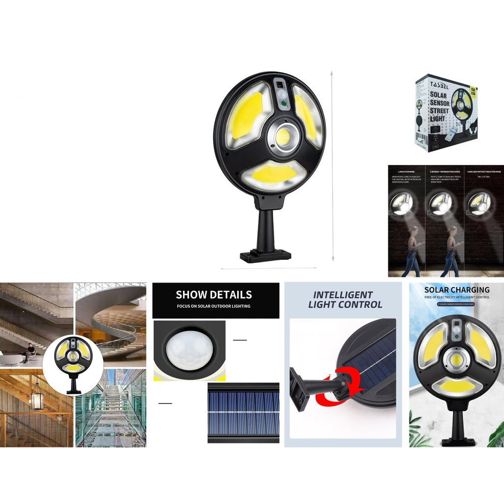 [TS-1288A] Luz solar de calle redonda con sensor infrarrojo y rotacion 360