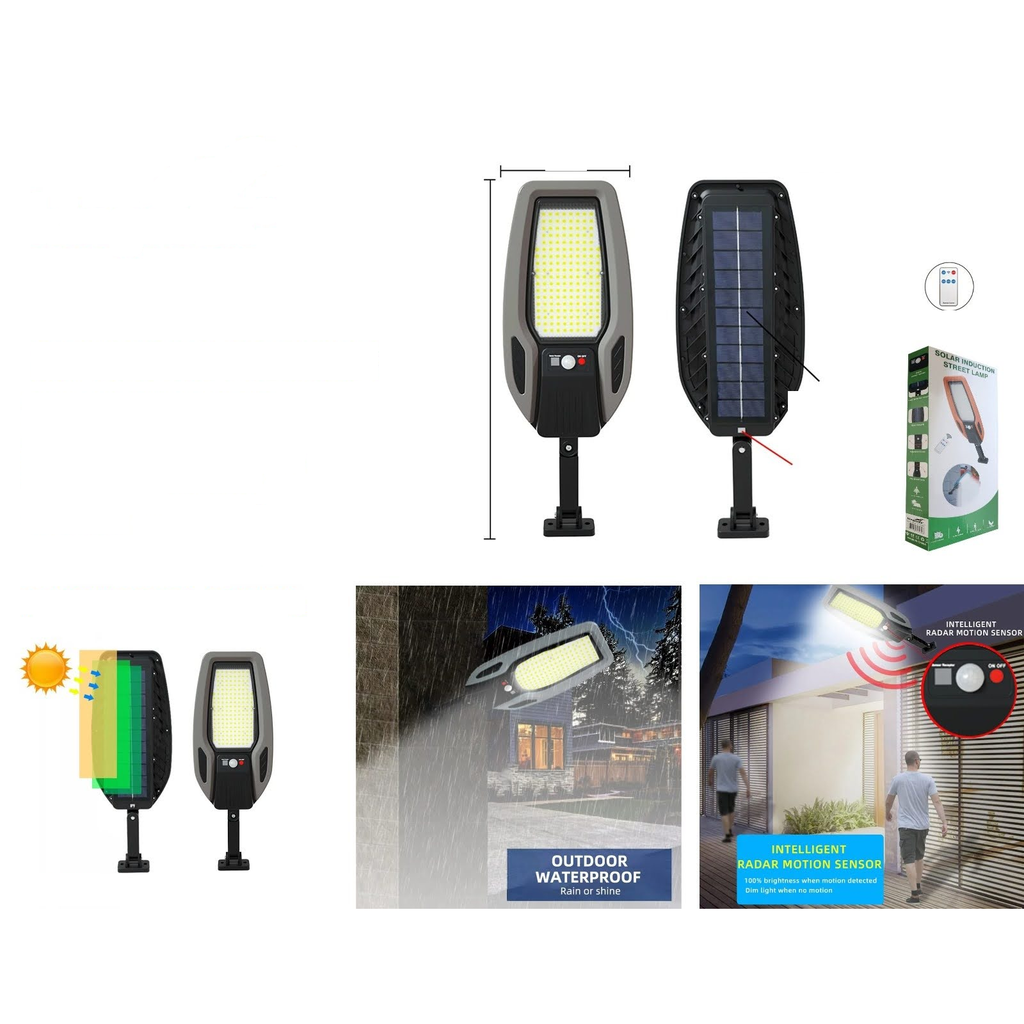 [MY-84106-168SMD] Luz solar de calle con sensor radar de movimiento e induccion infrarroja