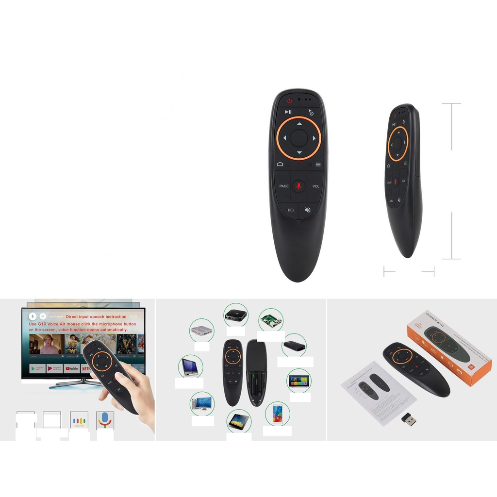 [G10S] Control remoto inalambrico Bluetooth Air Mouse por voz con retroiluminacion