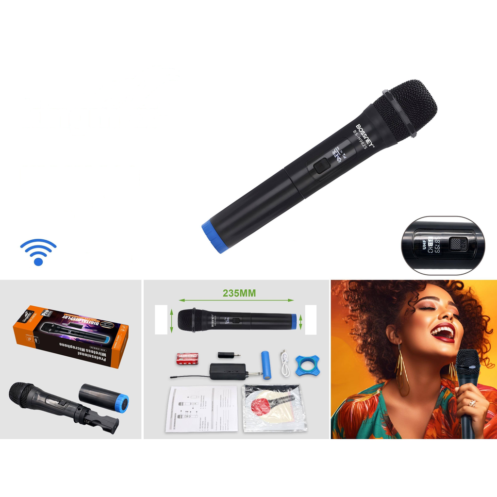 [KM-H9826] Microfono inalambrico profesional con pantalla digital