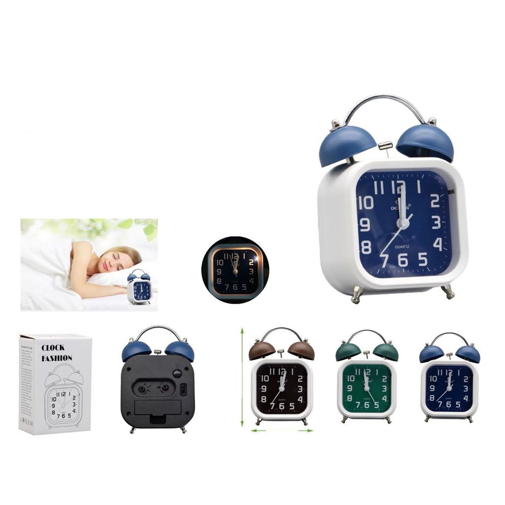 [KM-K2008] Reloj despertador con campana doble e iluminacion