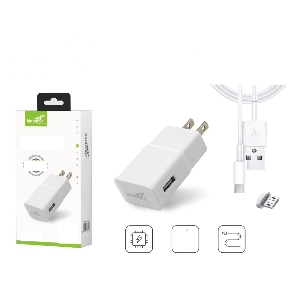 Cargador rapido 3.1A con cable Micro USB de 1M - Modelo DSY-6001M