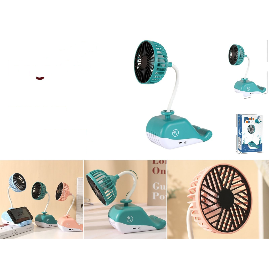 [FY6602F] Ventilador de mesa flexible diseno ballena