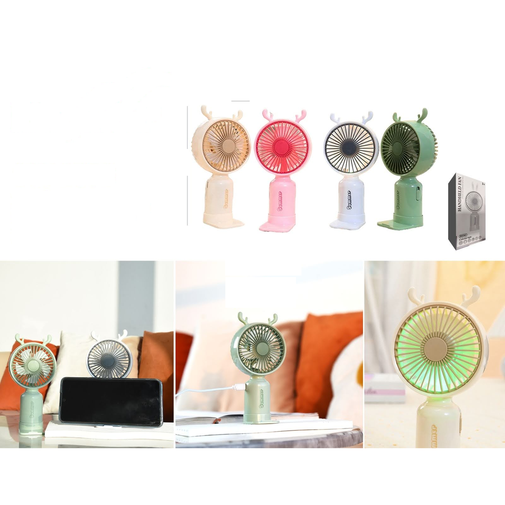 [933-158B] Ventilador de mano recargable con bateria integrada