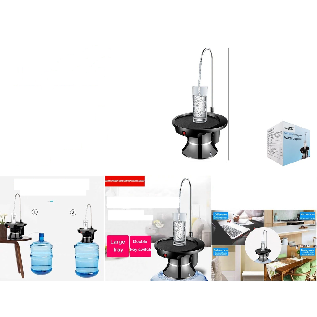 Dispensador electrico de agua recargable para boton