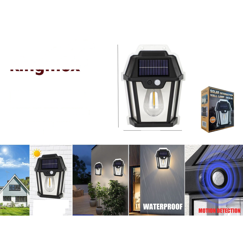 Lampara solar de pared con sensor de movimiento - Modelo HW-999-1W