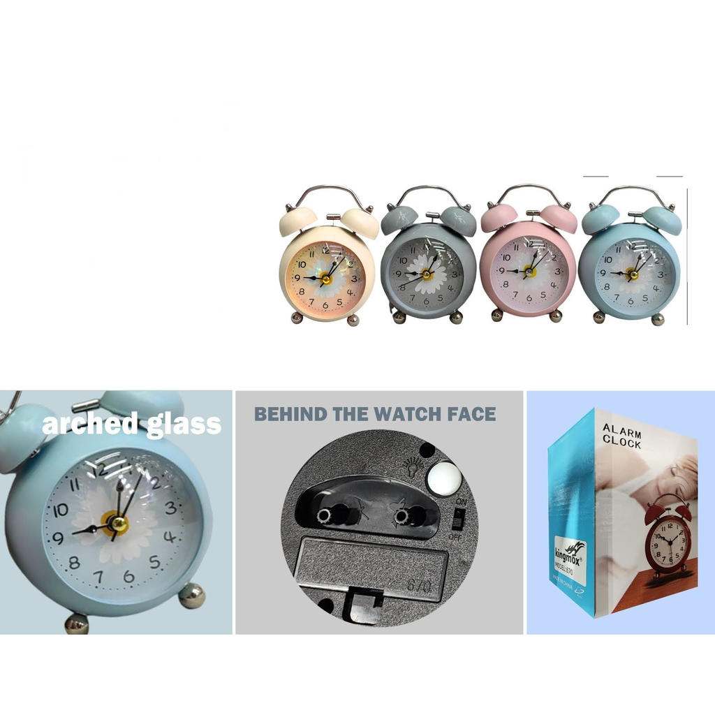 Reloj despertador metalico de doble campana - Modelo 670