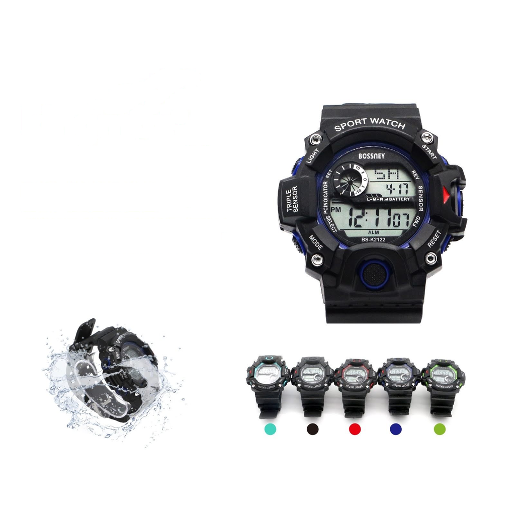 Reloj deportivo digital resistente al agua
