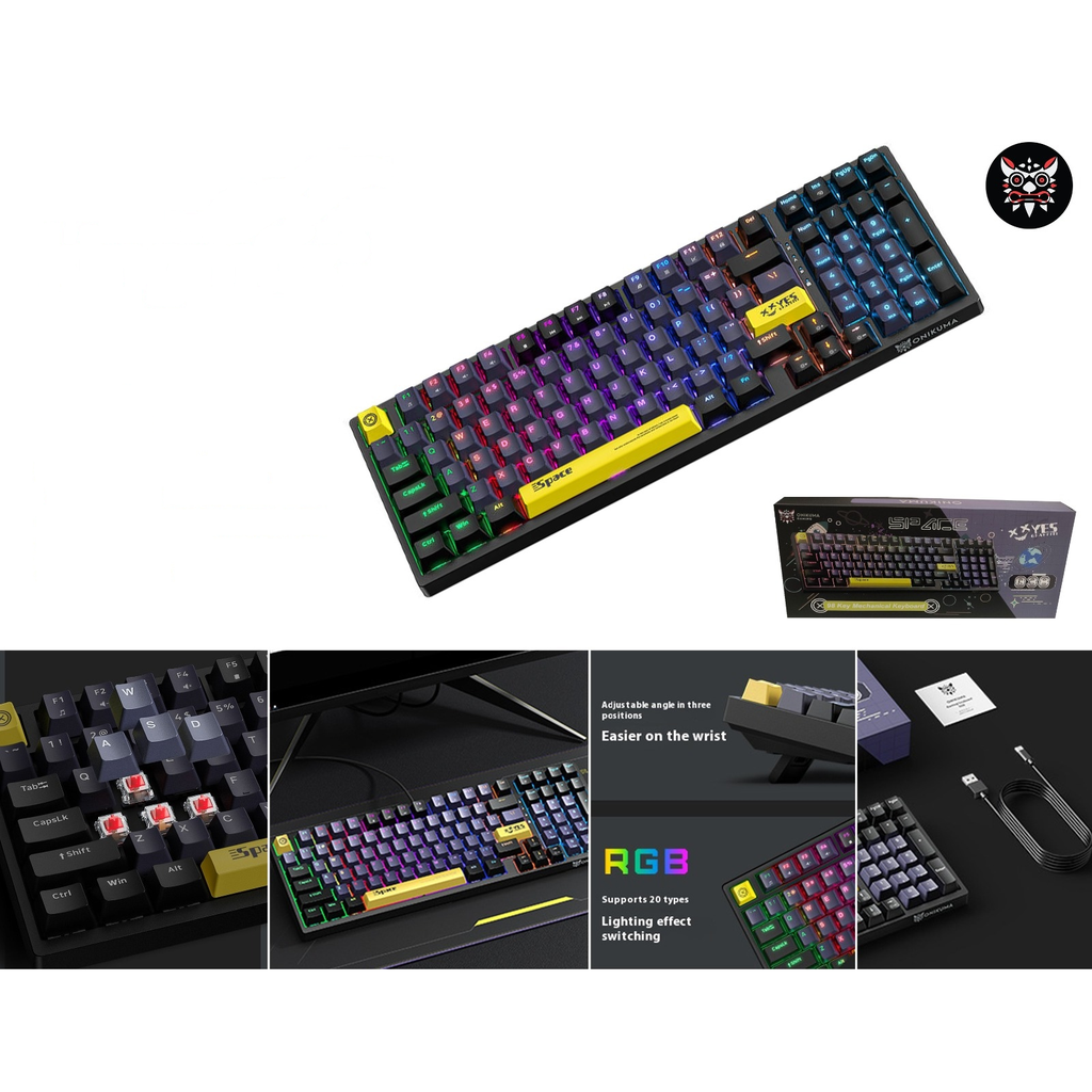 Teclado mecanico de 98 teclas con luces RGB