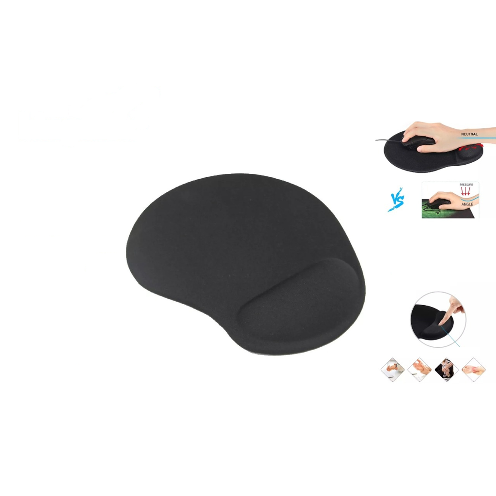 Mouse pad ergonomico con reposamunecas de silicona