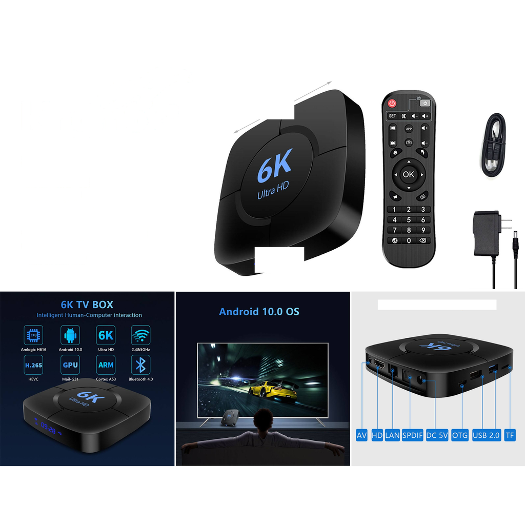 [6K] TV Box Android 12 6K Ultra HD 4GB+32GB