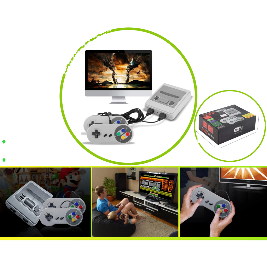 [620] Consola de 620 videojuegos clasicos con 2 controles