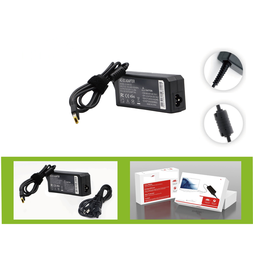 Adaptador de portatil 65W para Lenovo USB amarillo