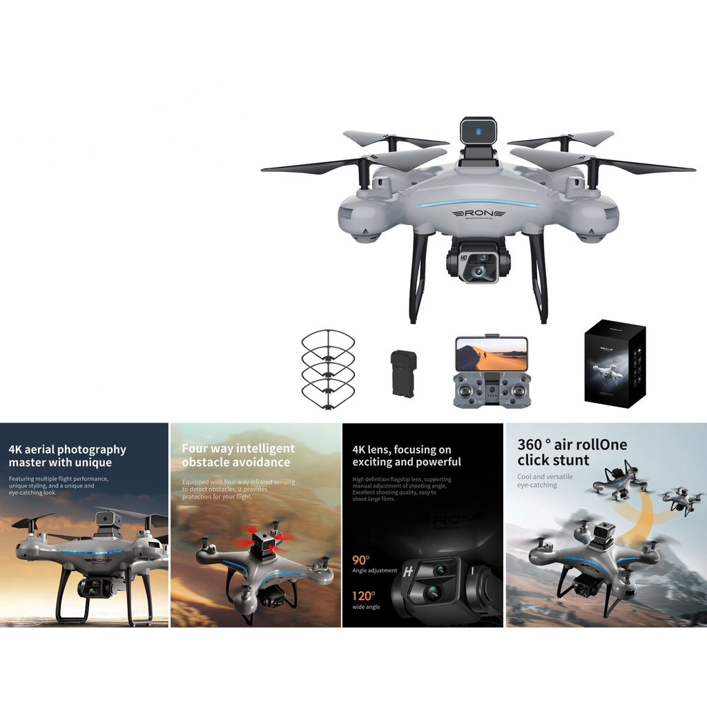 Drone plegable doble camara 4K evasion de obstaculos