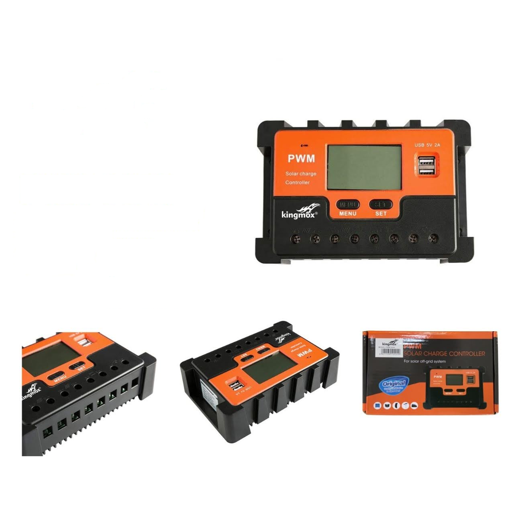 Controlador de carga solar PWM 30A con pantalla LCD