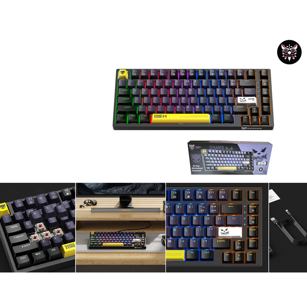 Teclado mecanico gamer 82 teclas hot-swap RGB
