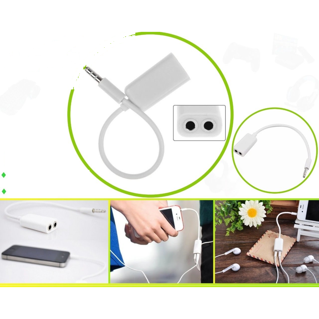 [DSY-12] Adaptador de audio 3.5mm a 2 puertos 3.5mm