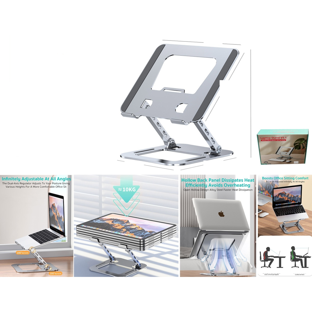 [DSY-S002] Soporte para portatil de aluminio ajustable