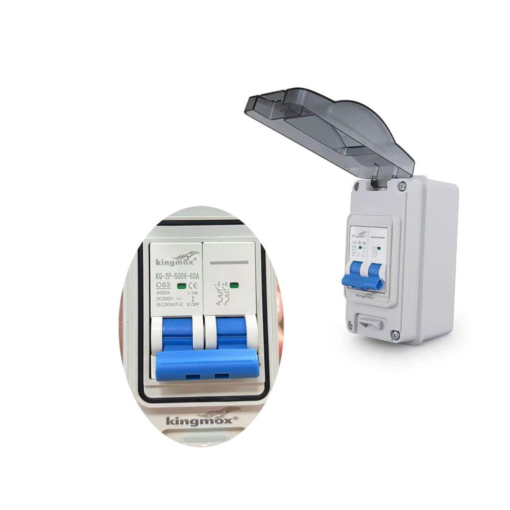 Interruptor automatico bipolar IP65 con caja