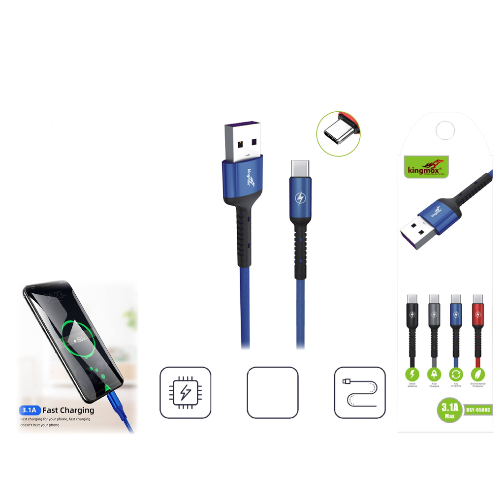 Cable de carga rapida USB a Tipo-C 1.5M 3.1A