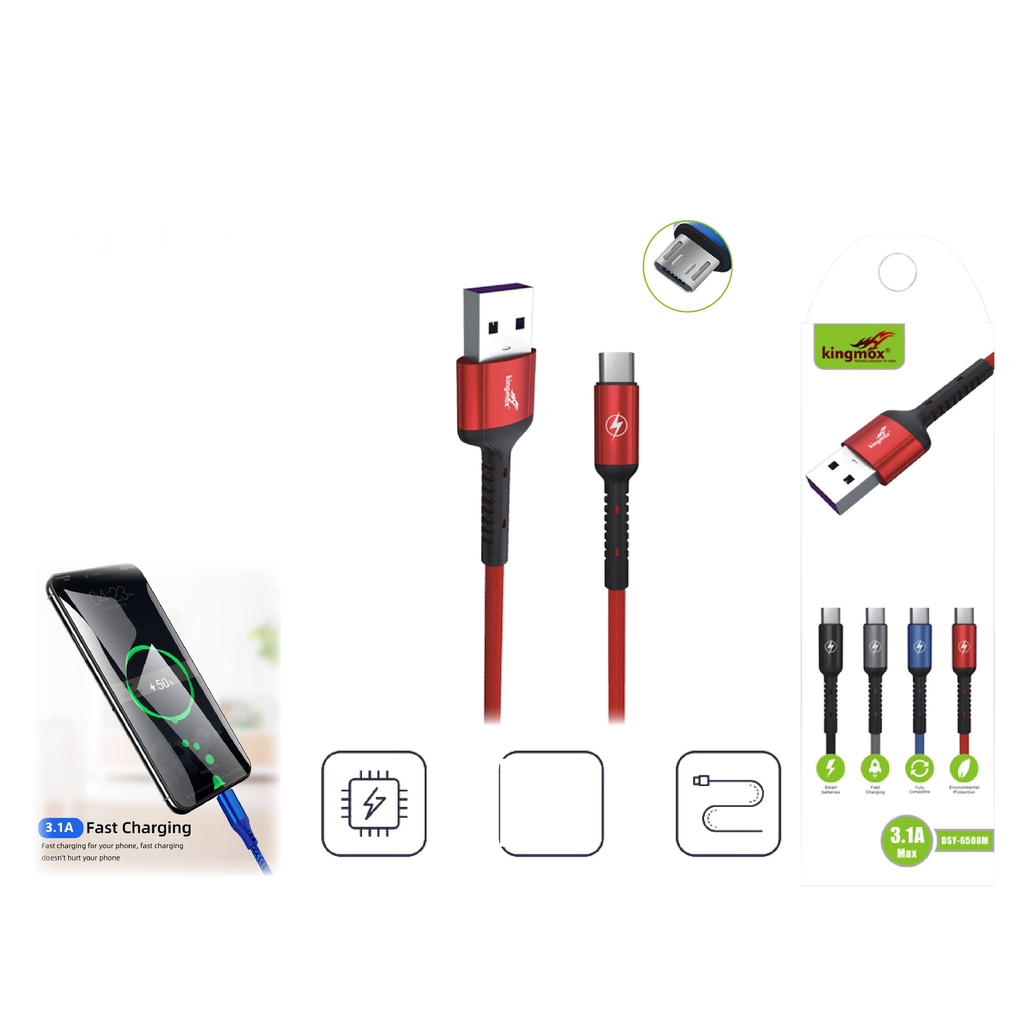 Cable de carga rapida USB a Micro USB 1.5M 3.1A