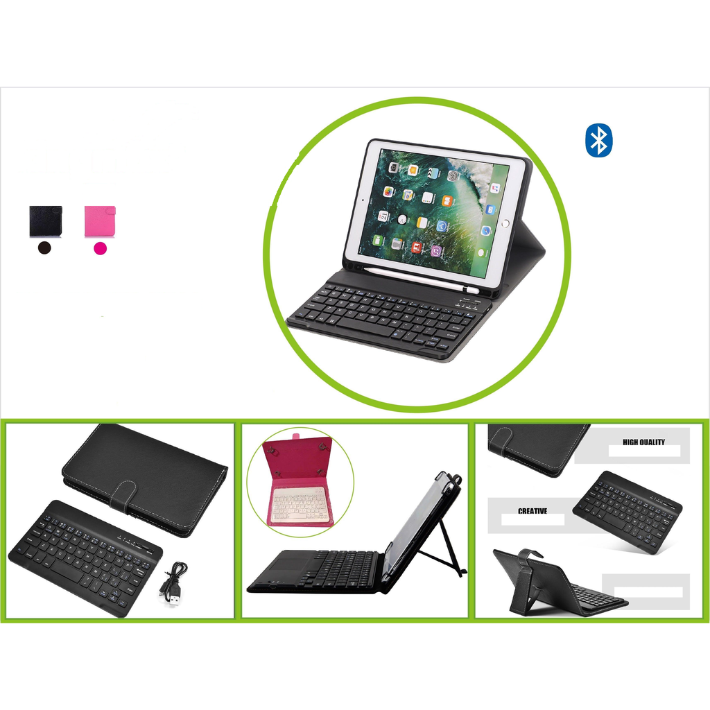 [ZS-BT07/ZS-BT10] Estuche con teclado inalambrico Bluetooth para tablet 10 pulg