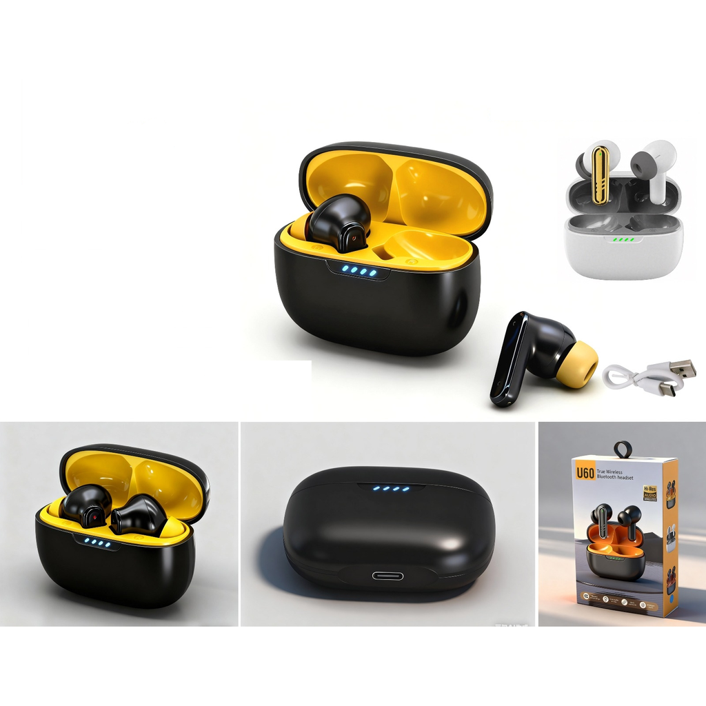 Auriculares inalambricos TWS Bluetooth con estuche de carga - Modelo U60