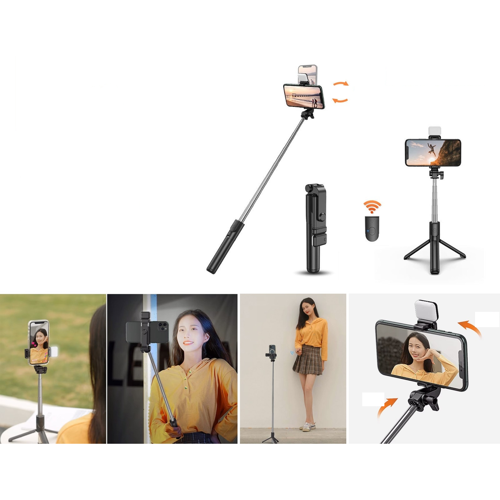 Palo selfie Bluetooth retractil con tripode