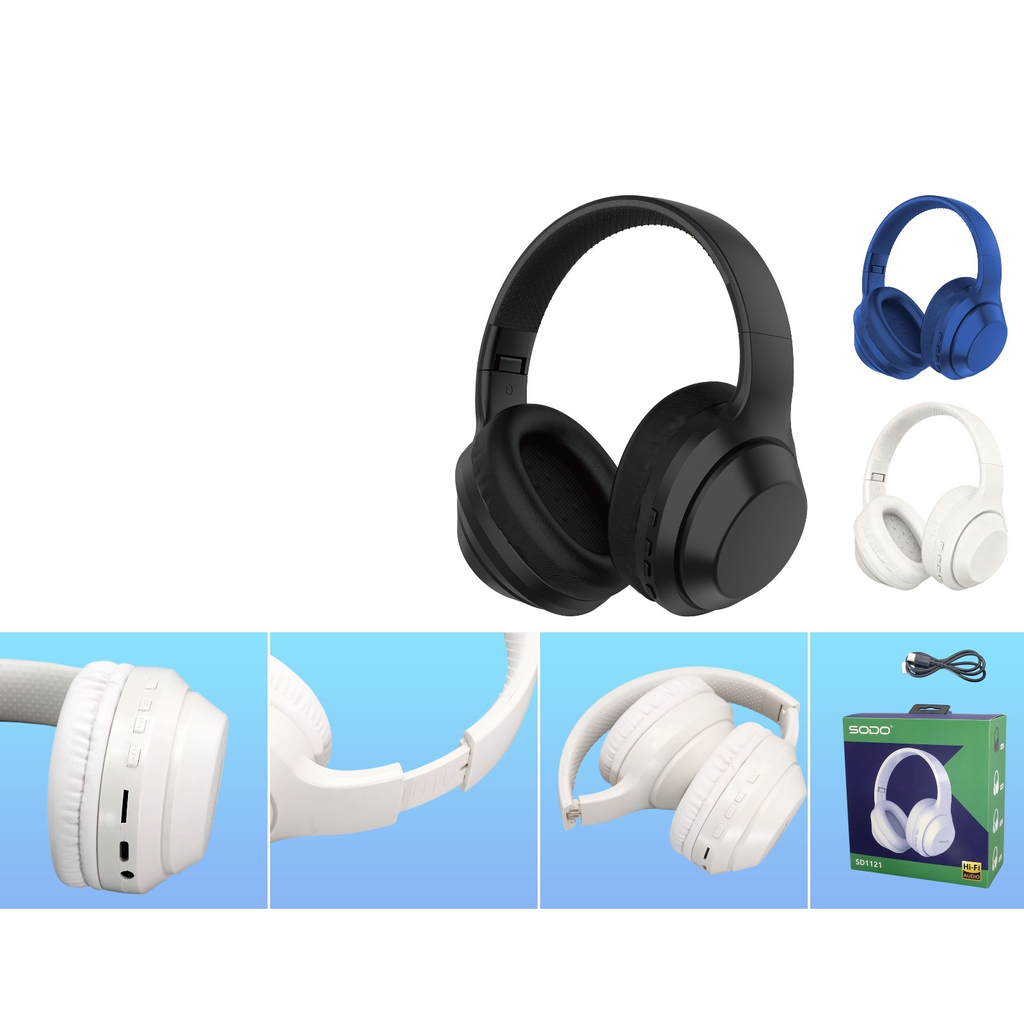 Auriculares de diadema Bluetooth con FM, TF y AUX