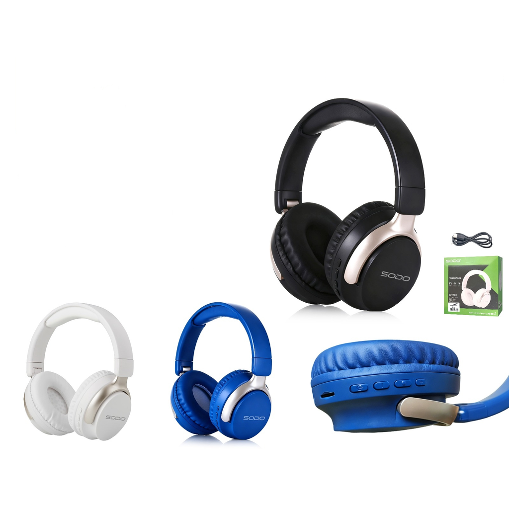 Auriculares de diadema Bluetooth FM/TF/AUX