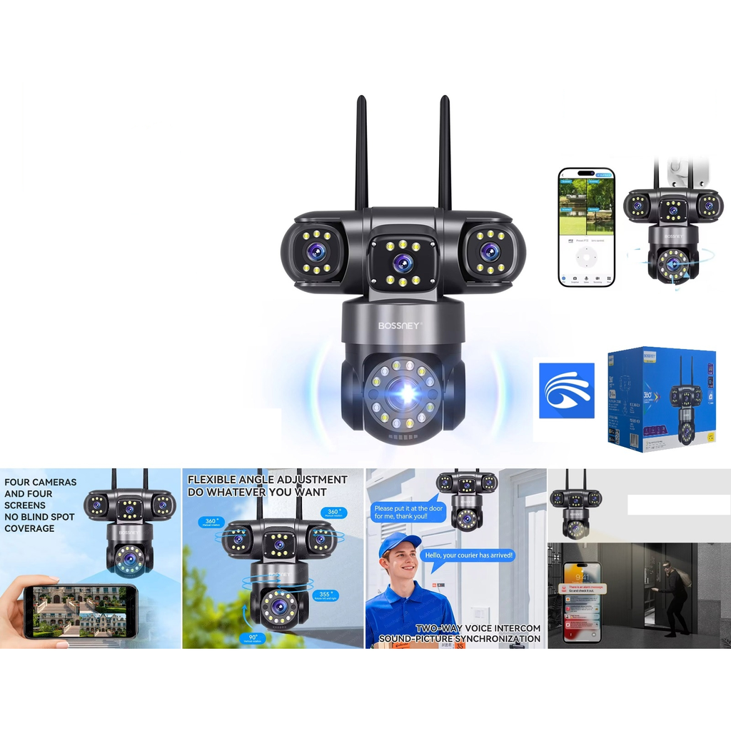 [BS-H9030] Camara Wi-Fi de vigilancia con 3 camaras 6MP