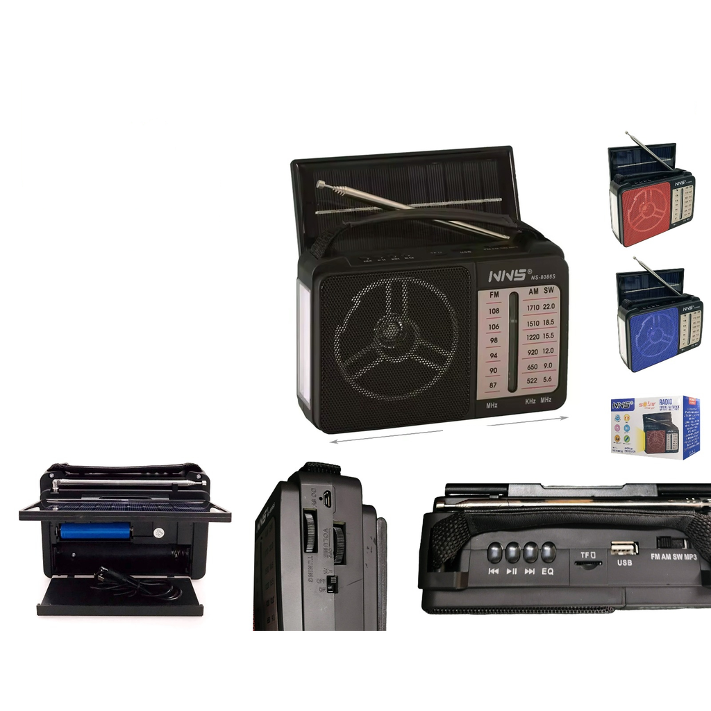 Radio multibanda FM/AM/SW Bluetooth con energia solar