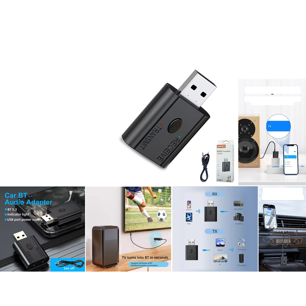Receptor-transmisor de audio Bluetooth V5.3