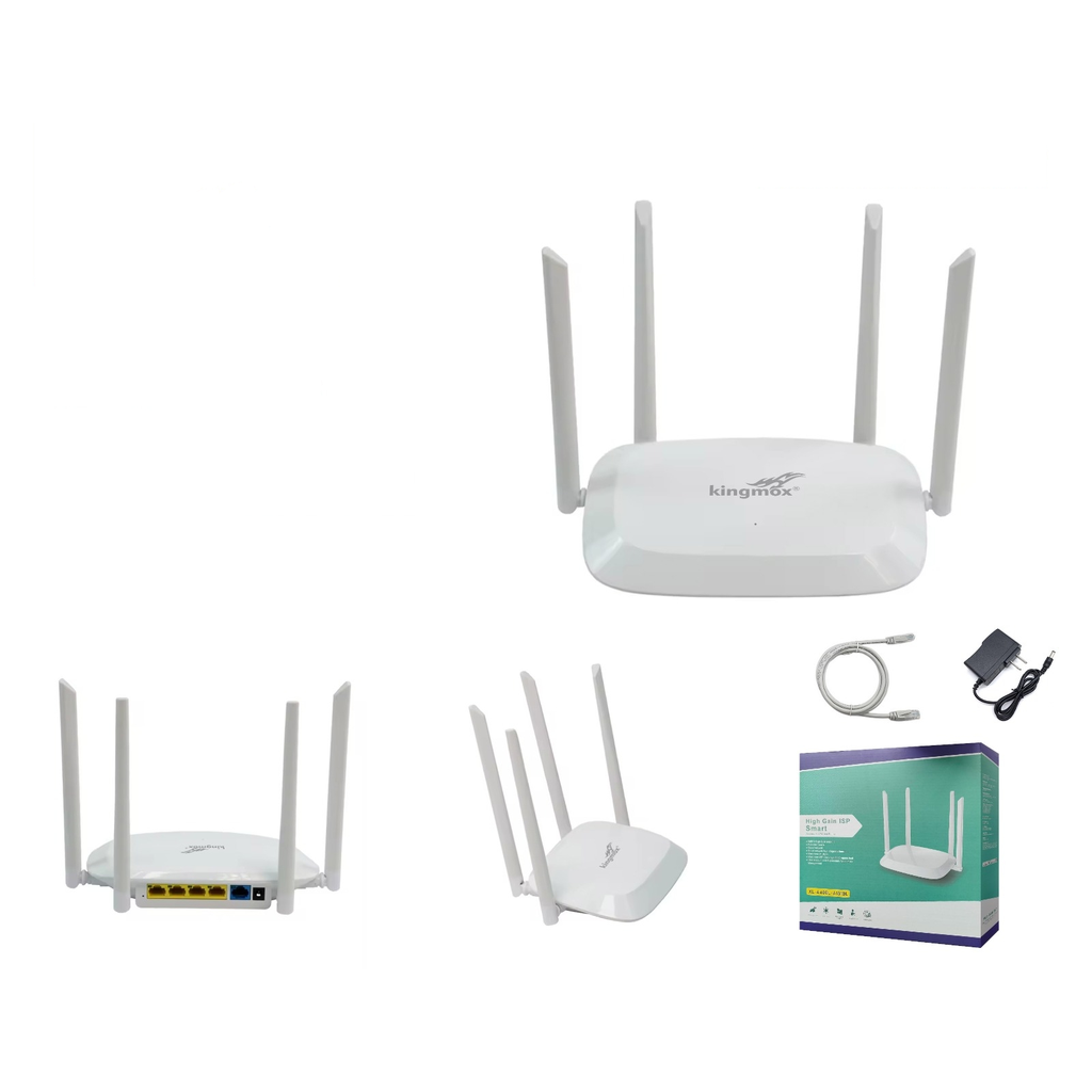 Enrutador WiFi 4 antenas 4 puertos LAN 2.4GHz