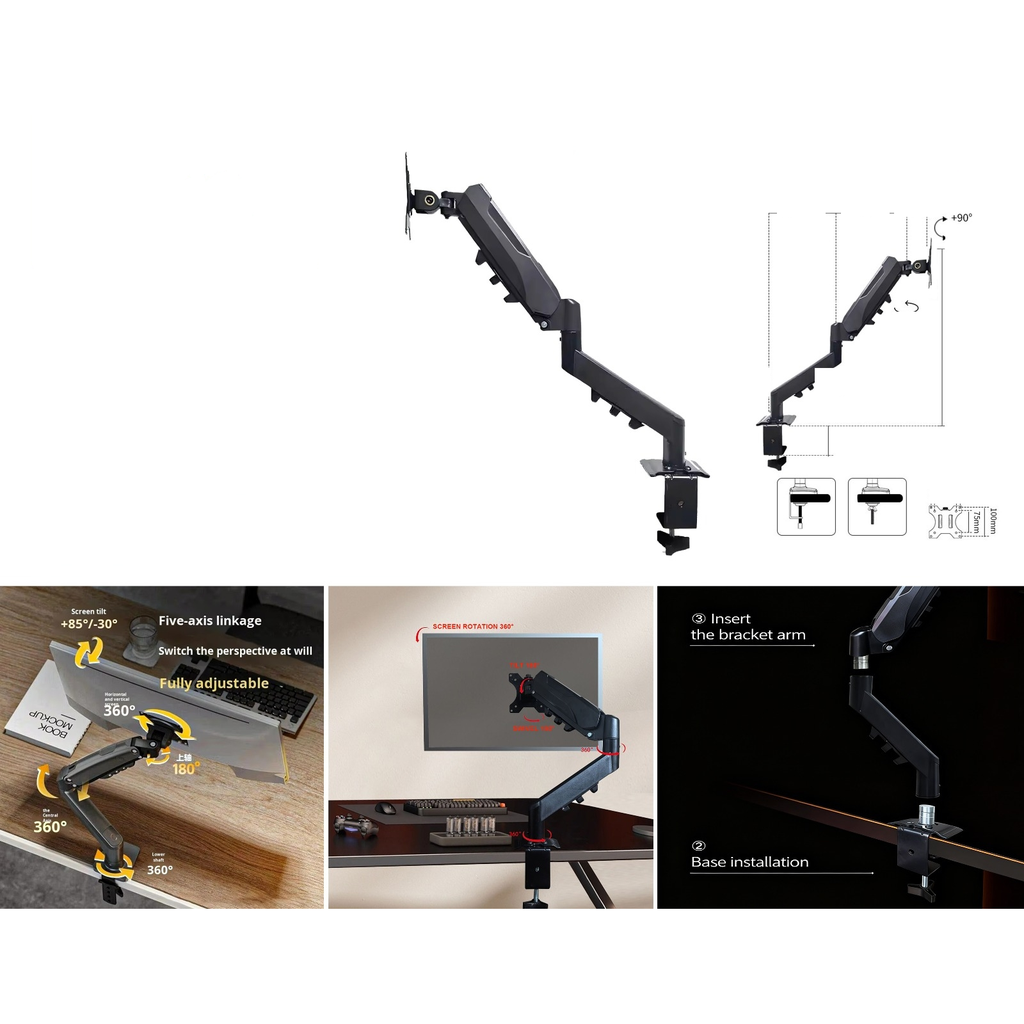 Soporte de monitor de un brazo ajustable 14-32 pulgadas