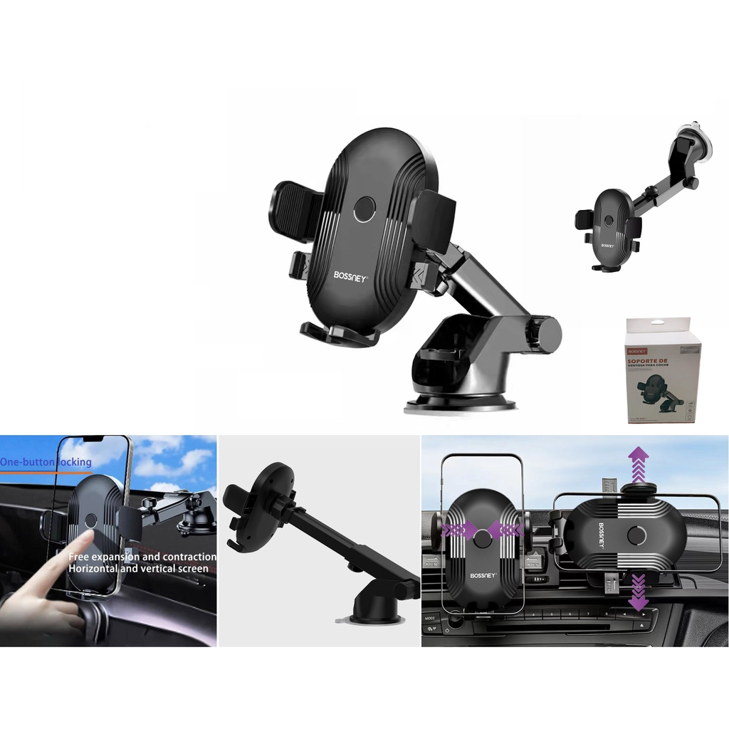 Soporte para telefono movil de coche con ventosa