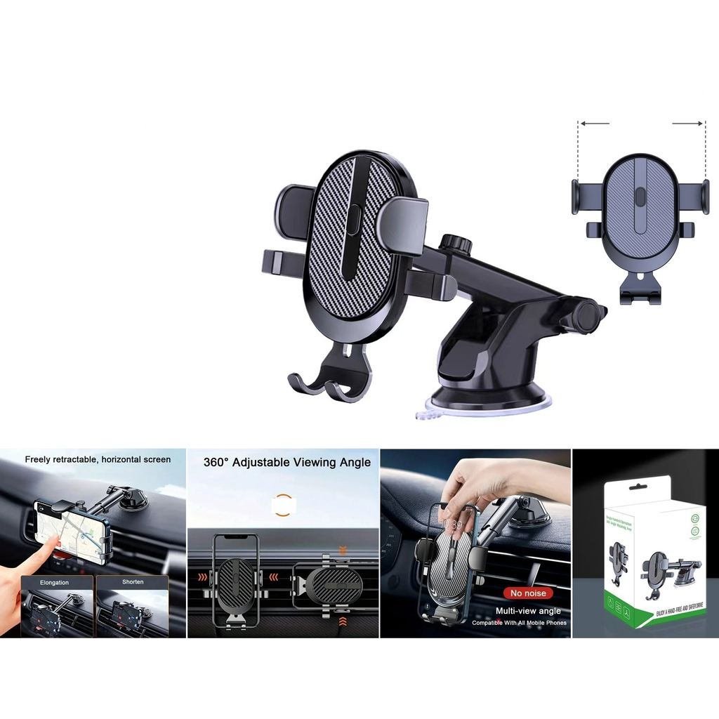 Soporte para celular de auto con ventosa y angulo ajustable