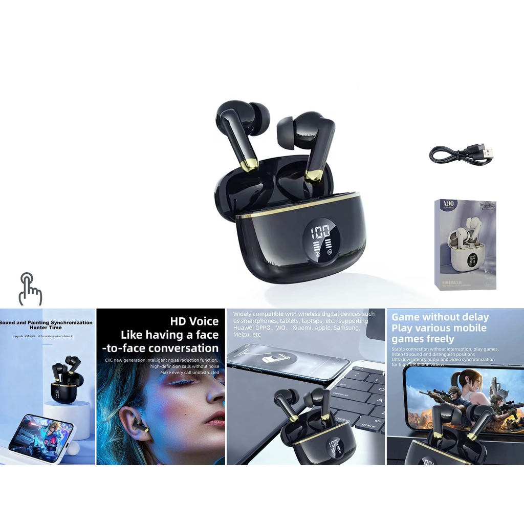 Auriculares inalambricos TWS con pantalla de bateria