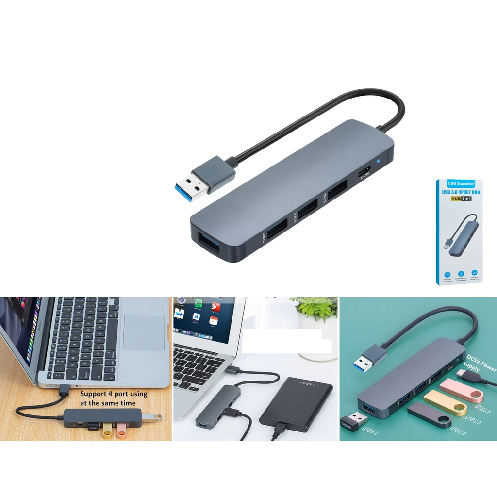 Hub USB 3.0 de 4 puertos carcasa de metal