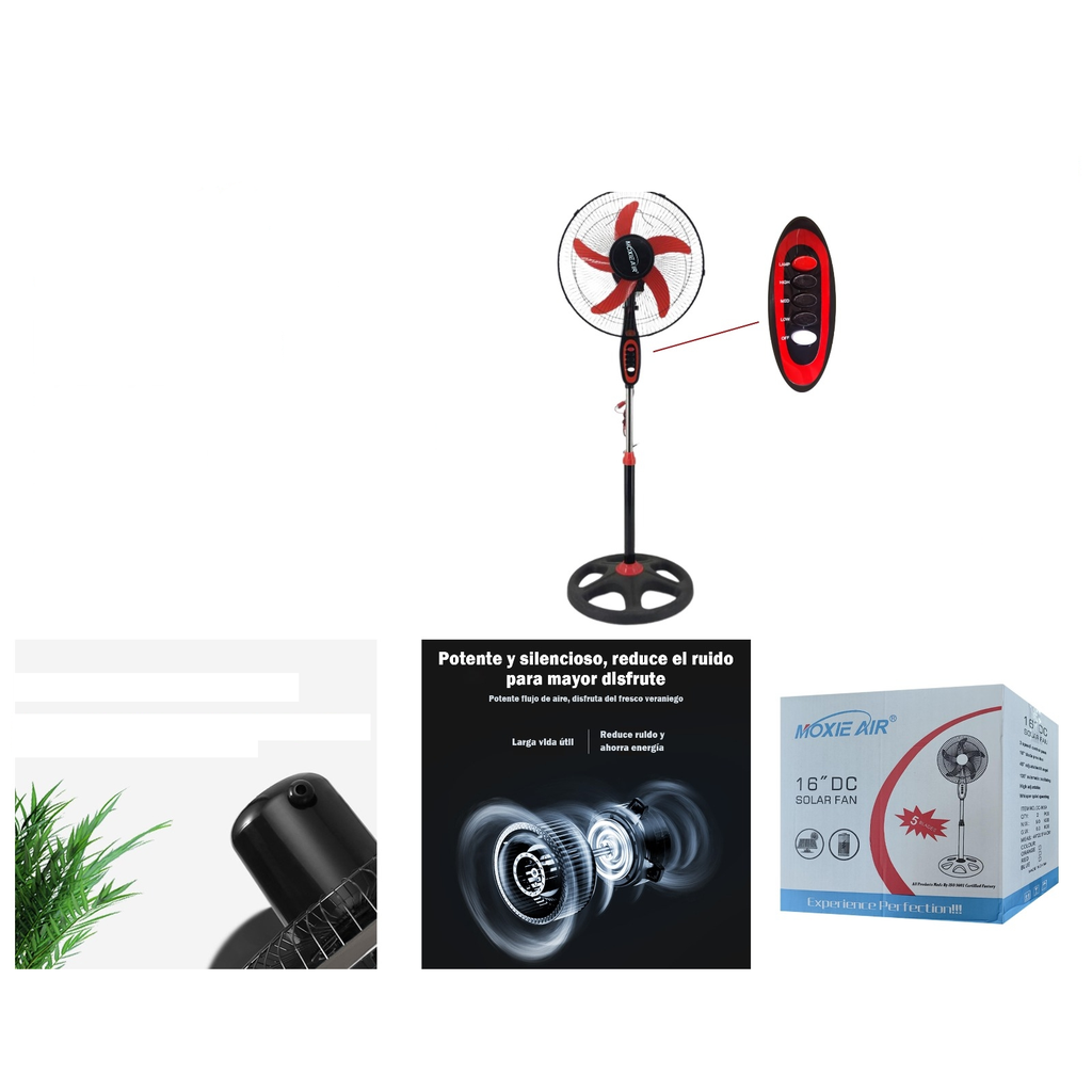 [DC-1659] Ventilador de pedestal DC 16 pulgadas 12V para panel solar