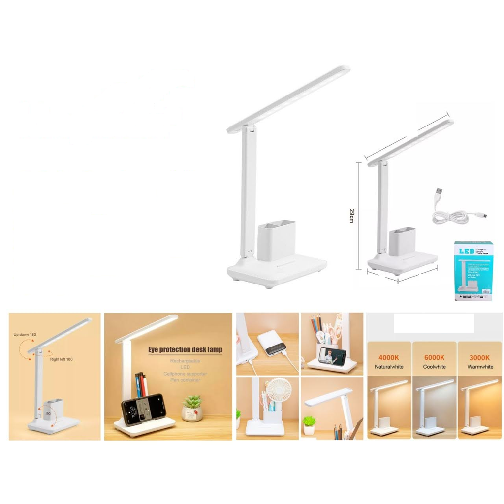Lampara LED de mesa tactil con portalapices