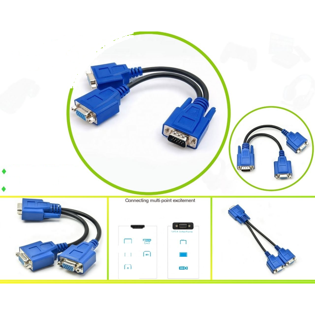 [DSY-9503] Adaptador VGA con 2 salidas VGA
