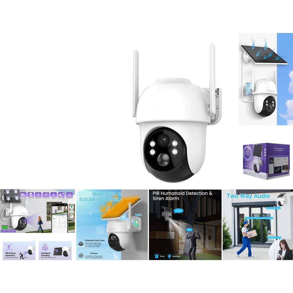 [KM-H9019-4G] Camara de seguridad solar 4G LTE 4MP exterior