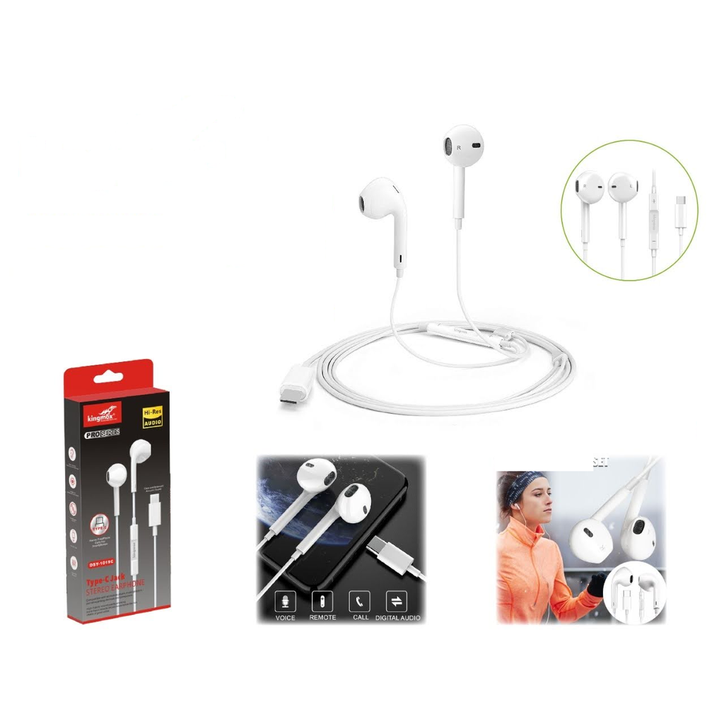 Audifonos estereo con cable Tipo-C con microfono